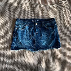 Aeropostale, blue jean mini skirt, size 8 womens